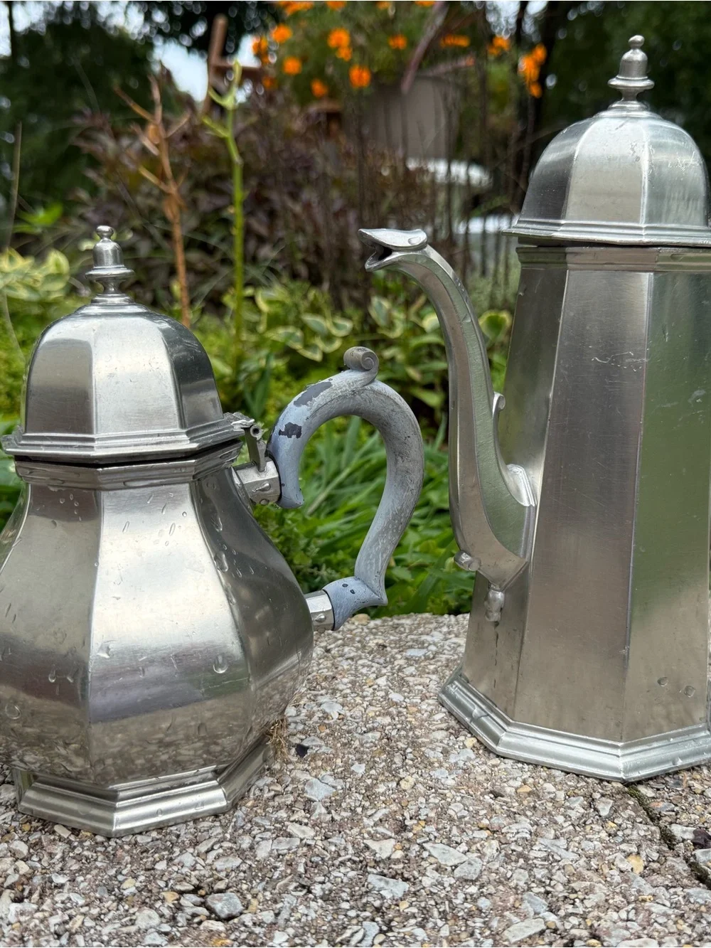 Vintage Gorham Octette Pewter Coffee ☕️ & Tea 🫖 pot set PH1 PH2 Pc